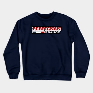 Perpignan France Retro Crewneck Sweatshirt